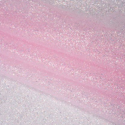 Glitter Tulle 5-yard Bundle - Pastel Pink