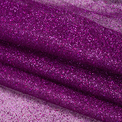Glitter Tulle 5-yard Bundle - Purple Fuchsia