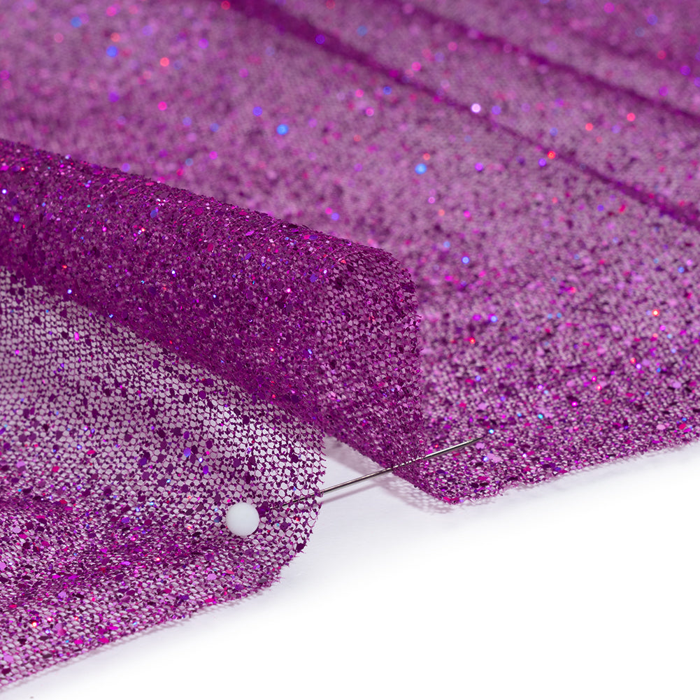 Glitter Tulle 5-yard Bundle - Purple Fuchsia - Detail