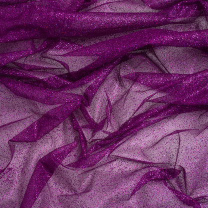 Glitter Tulle 5-yard Bundle - Purple Fuchsia