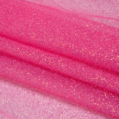 Glitter Tulle 5-yard Bundle - Hot Pink