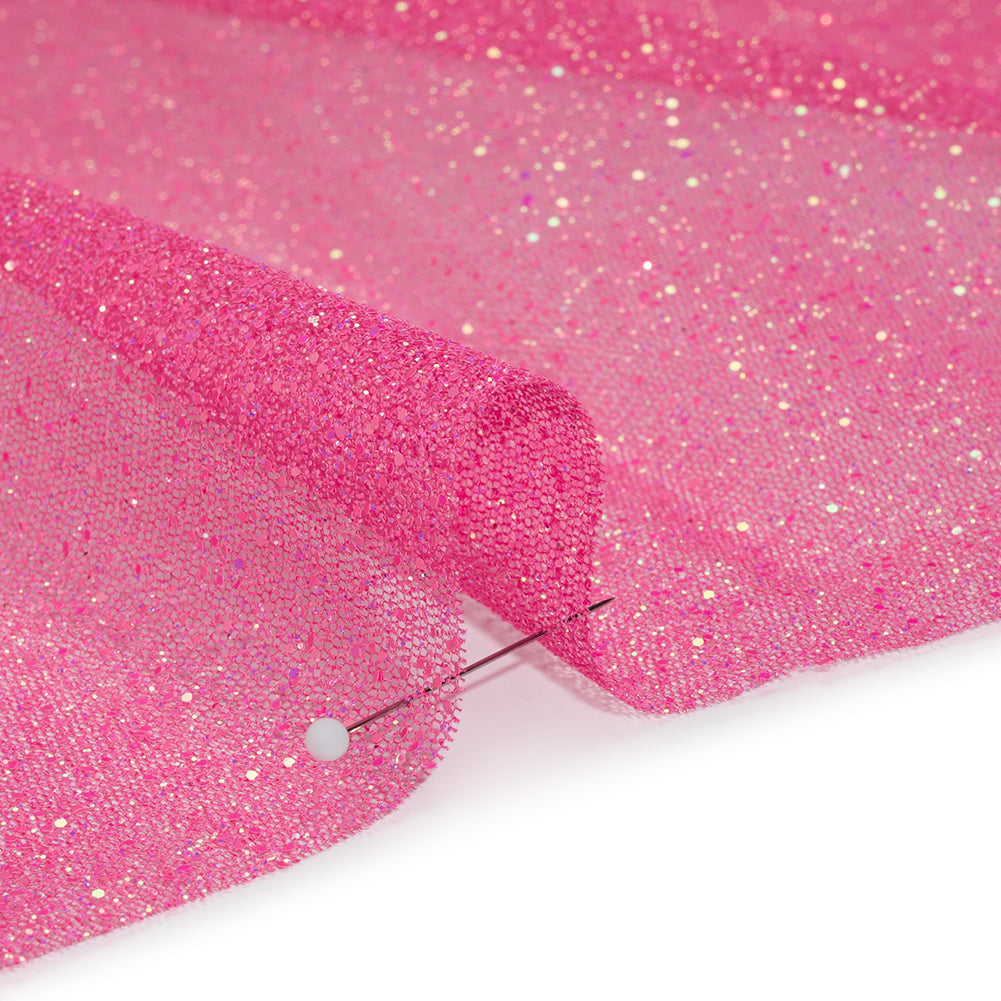 Glitter Tulle 5-yard Bundle - Hot Pink - Detail
