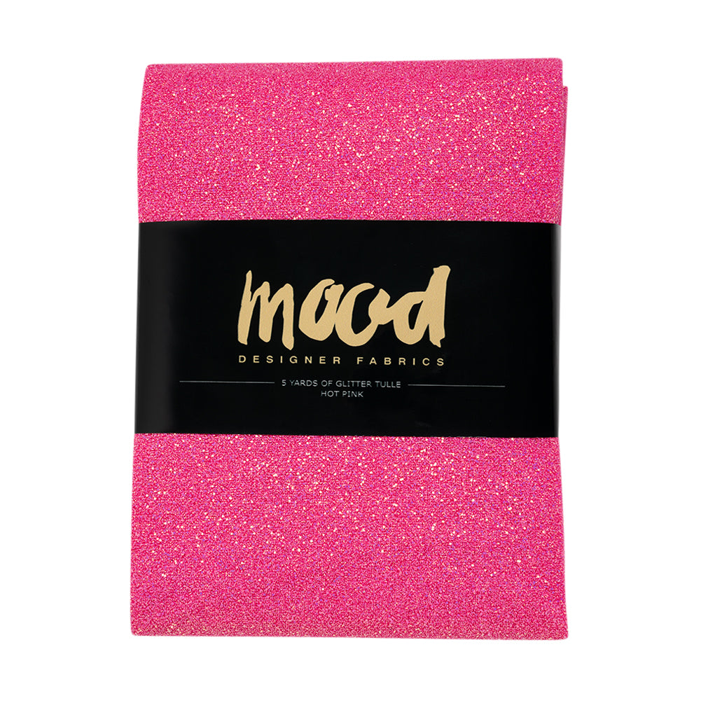 Glitter Tulle 5-yard Bundle - Hot Pink - Packaged