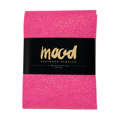 Glitter Tulle 5-yard Bundle - Hot Pink