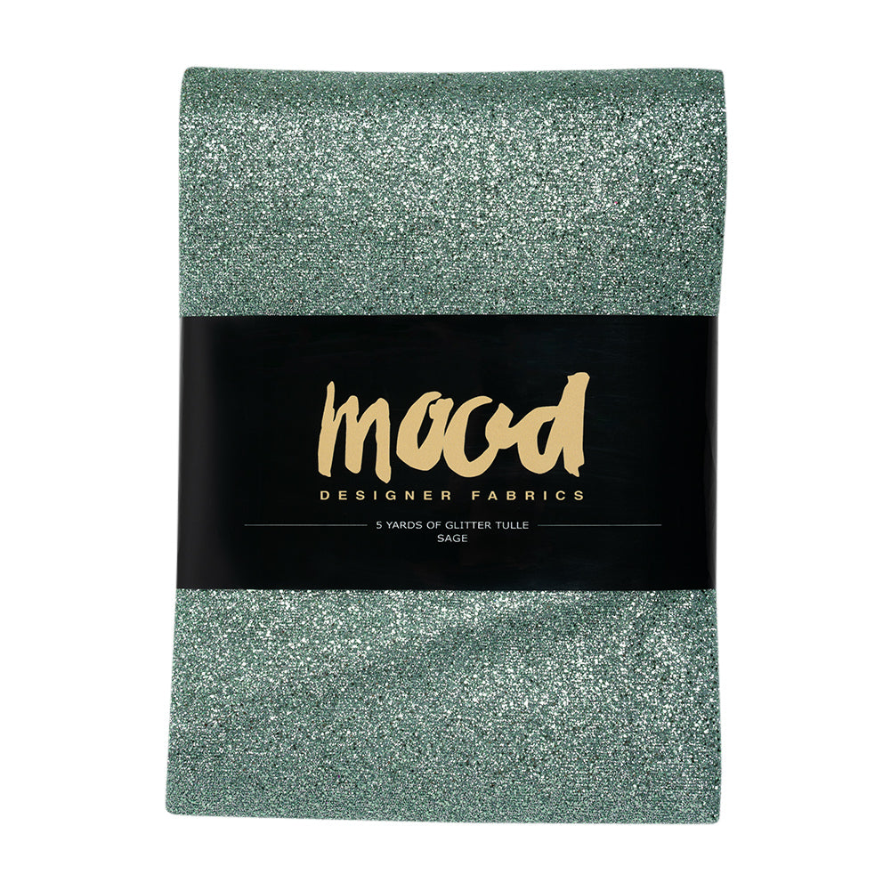 Glitter Tulle 5-yard Bundle - Sage - Packaged