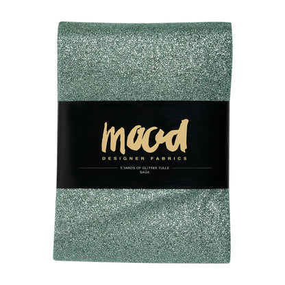Glitter Tulle 5-yard Bundle - Sage