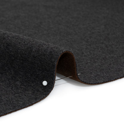 Cashmere Double Cloth Coating Made in Italy - Charcoal Gray and Brown - Deadstock