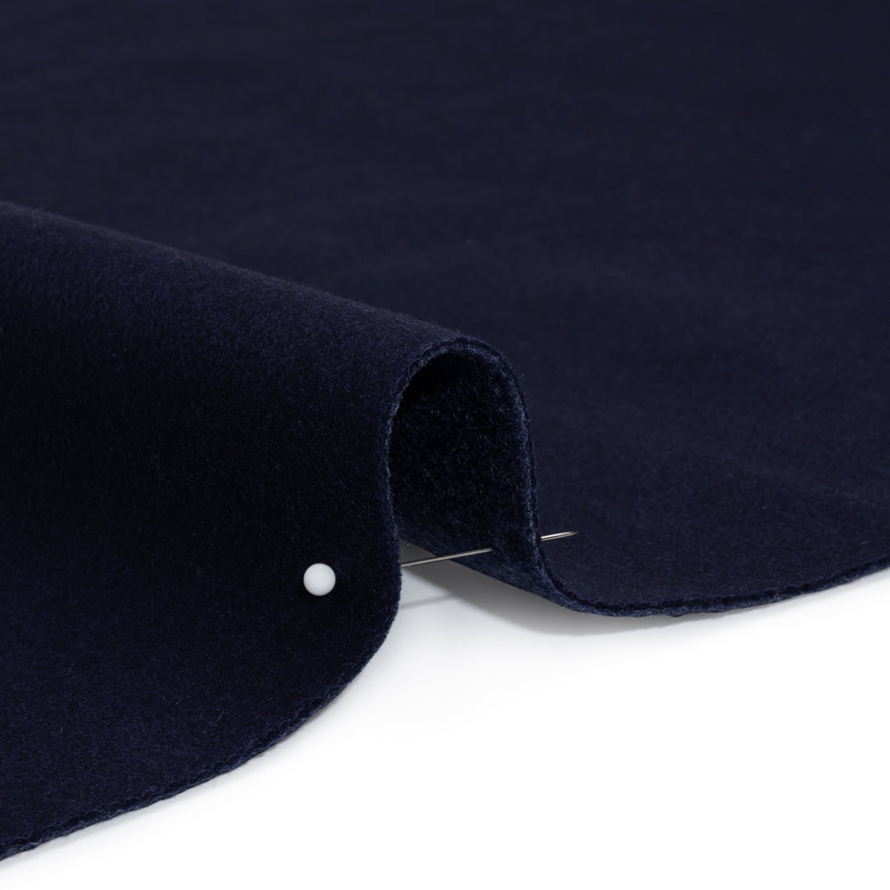 Cashmere Double Cloth Coating Made in Italy - Bright Navy - Deadstock