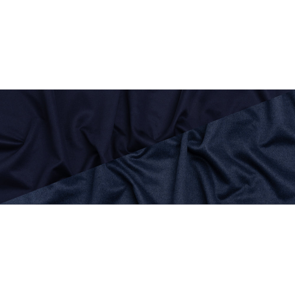 Cashmere Double Cloth Coating Made in Italy - Bright Navy - Deadstock