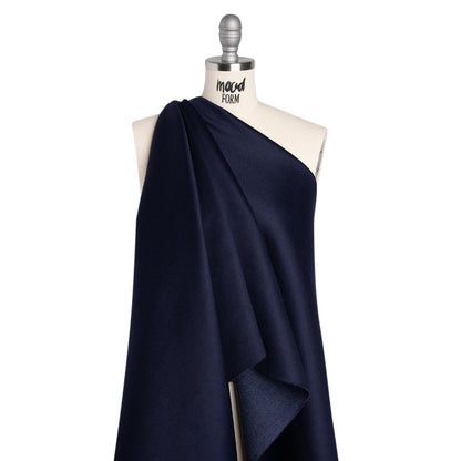 Cashmere Double Cloth Coating Made in Italy - Bright Navy - Deadstock