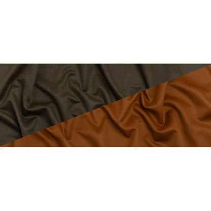 Cashmere Double Cloth Coating Made in Italy - Brown Olive and Adobe Brown - Deadstock