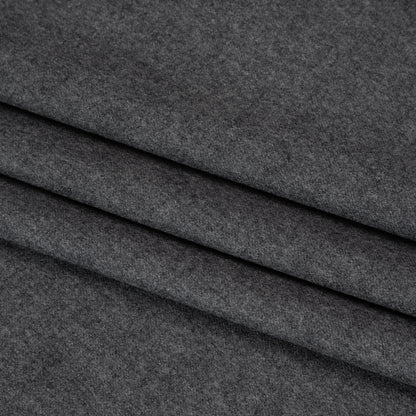 Super 120 Wool Flannel Suiting Made in Italy - Heathered Gray - Deadstock