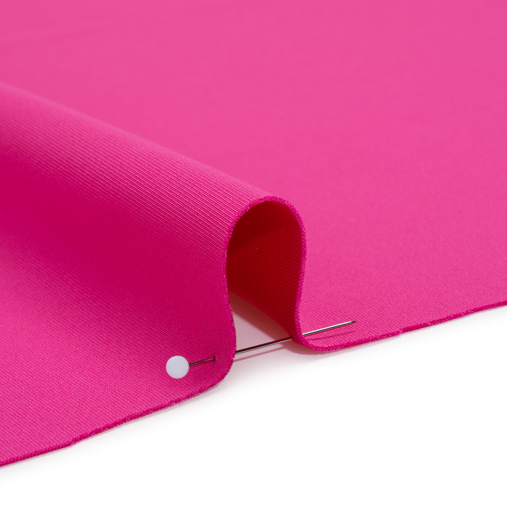 Stretch Polyester Scuba Knit - Hot Pink - Designer Deadstock