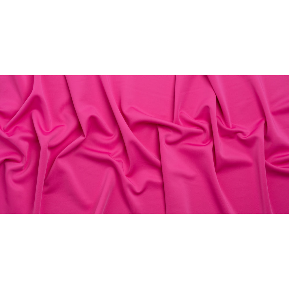 Stretch Polyester Scuba Knit - Hot Pink - Designer Deadstock