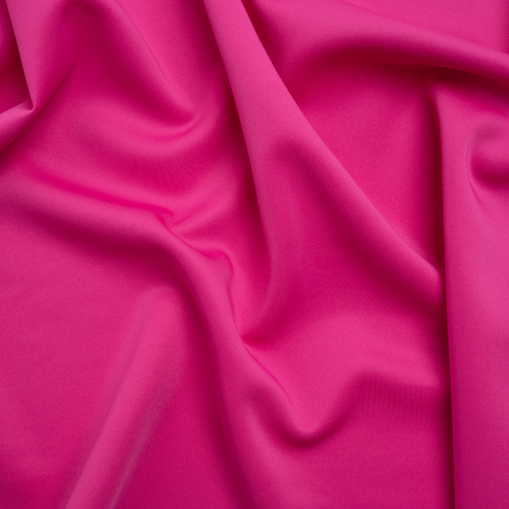 Stretch Polyester Scuba Knit - Hot Pink - Designer Deadstock