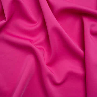 Stretch Polyester Scuba Knit - Hot Pink - Designer Deadstock