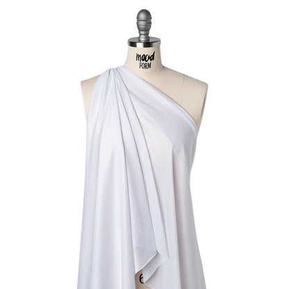 Polyester Athletic Mesh - White - Designer Deadstock