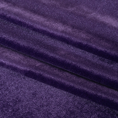 Stretch Polyester Velour - Violet Indigo - Designer Deadstock Detail