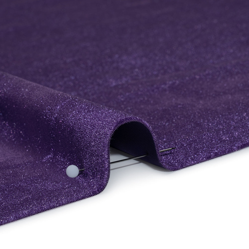 Stretch Polyester Velour - Violet Indigo - Designer Deadstock Full