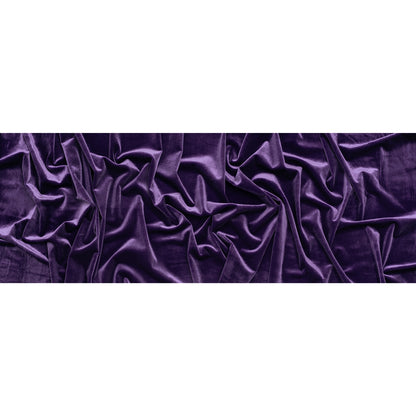 Stretch Polyester Velour - Violet Indigo - Designer Deadstock
