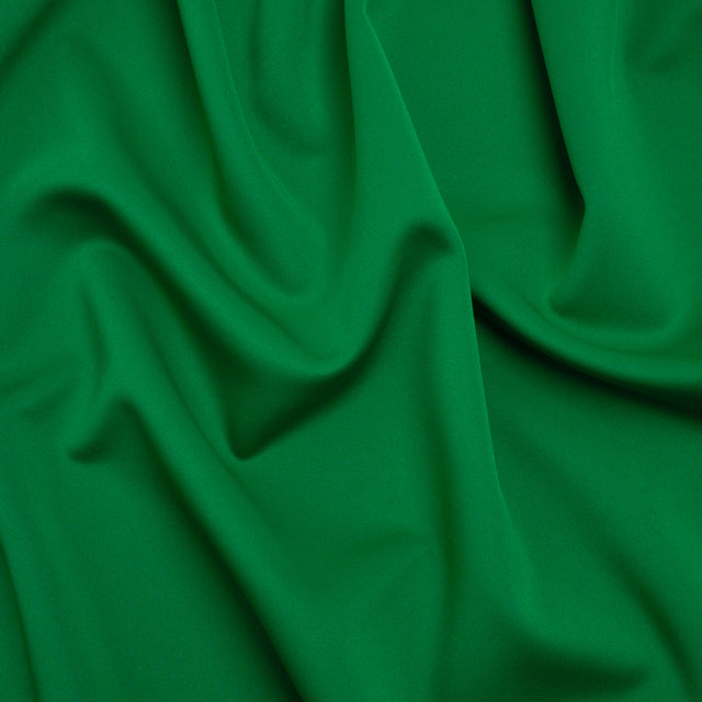 Stretch Polyester Scuba Knit - Rich Green - Designer Deadstock