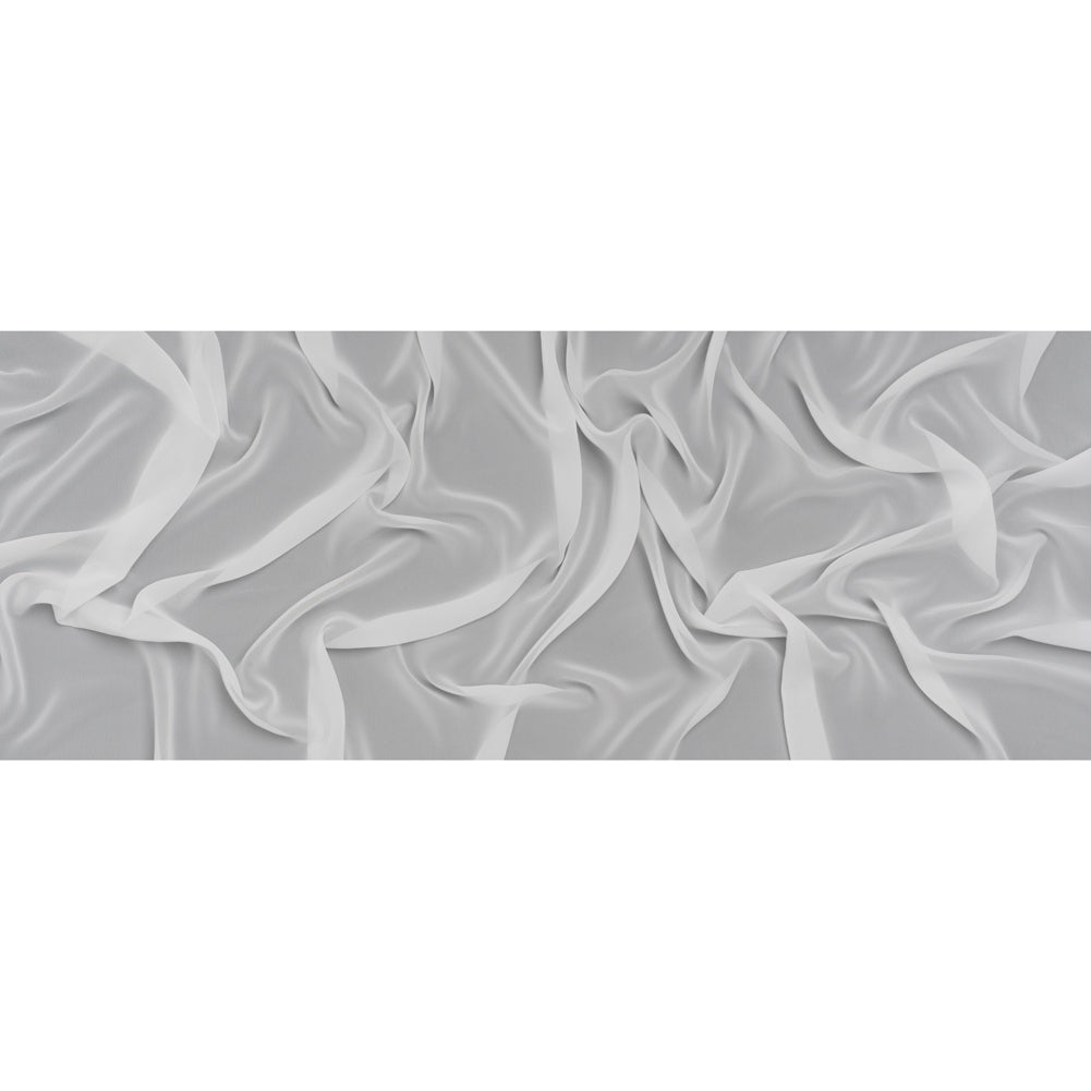 Polyester Chiffon - White - Designer Deadstock