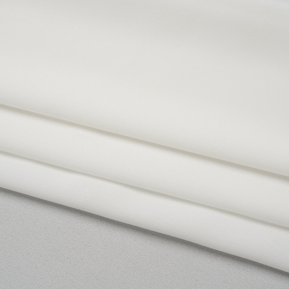 Lightweight Polyester Crepe - Ecru - Designer Deadstock