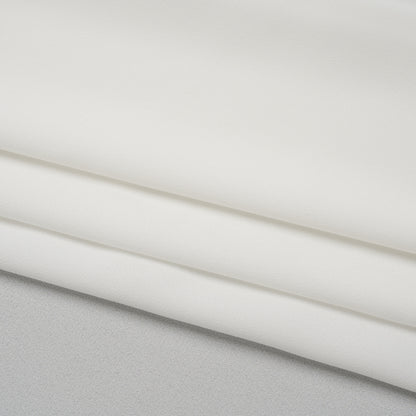 Lightweight Polyester Crepe - Ecru - Designer Deadstock