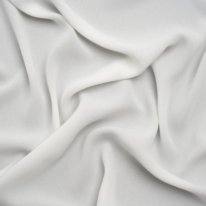 Lightweight Polyester Crepe - Ecru - Designer Deadstock