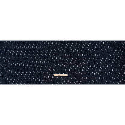 Stretch Polyester Eyelet Jersey - Navy Little Flowers - Designer Deadstock
