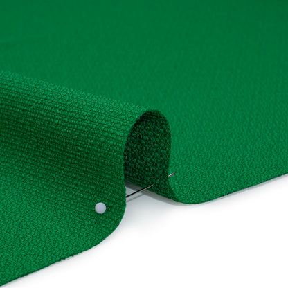 Textured Polyester Woven - Kelly Green - Designer Deadstock