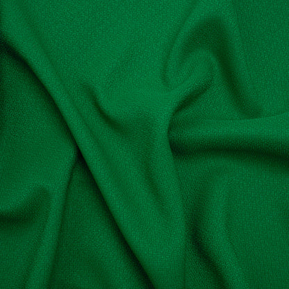 Textured Polyester Woven - Kelly Green - Designer Deadstock