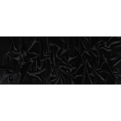 Stretch Polyester Velour - Black - Designer Deadstock Full