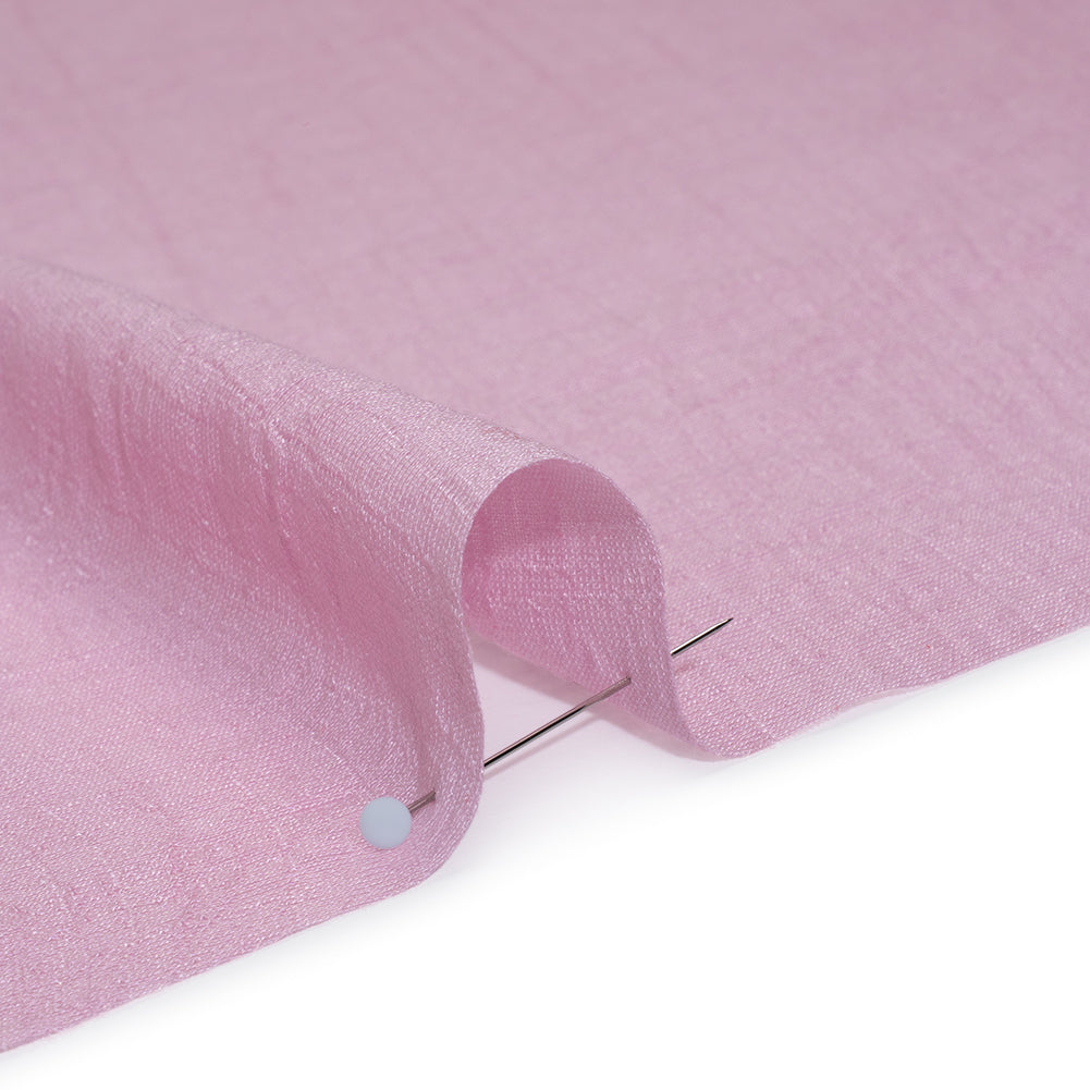 Slubbed Rayon and Polyester Woven - Prima Pink - Designer Deadstock - Full - Image 4 of 5