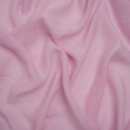Slubbed Rayon and Polyester Woven - Prima Pink - Designer Deadstock