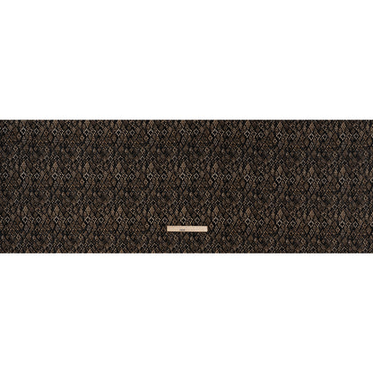 Crinkled Rayon and Nylon Woven - Black and Brown Snakeskin Spots - Designer Deadstock Full