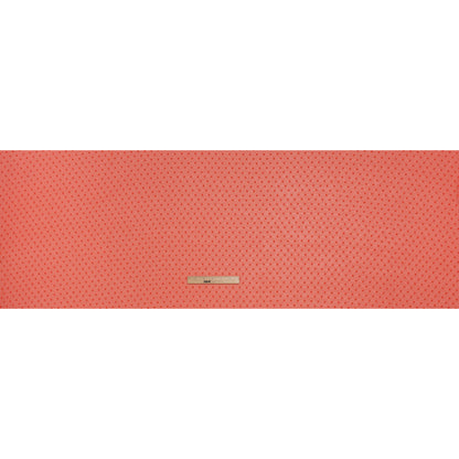 Polyester Swiss Dot Chiffon - Coral Orange Polka Dots - Designer Deadstock