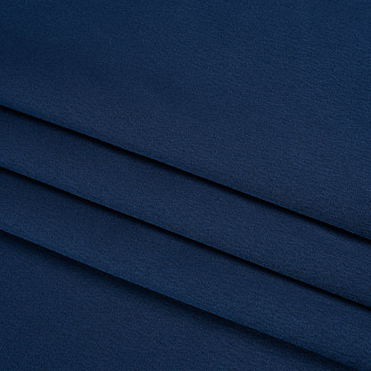 Polyester Crepe Back Satin - Navy Blue - Designer Deadstock Folded