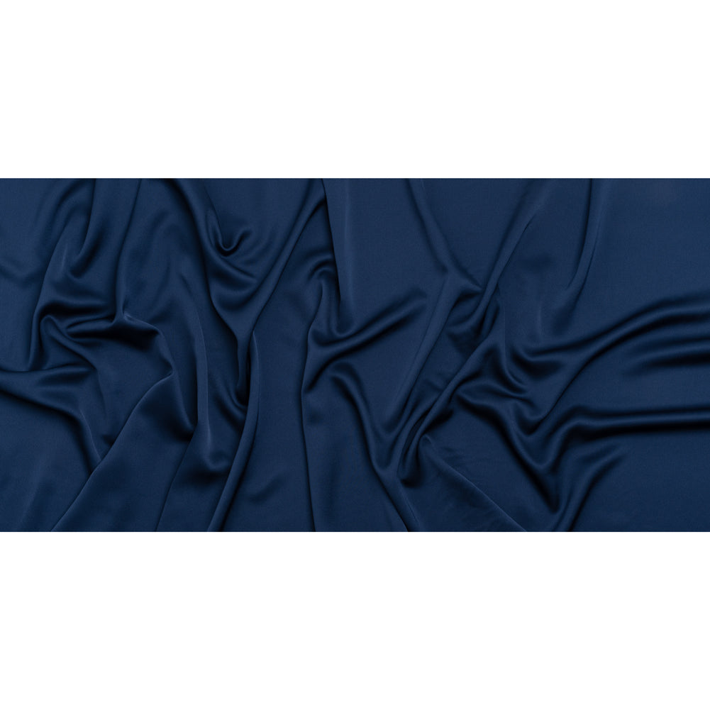Polyester Crepe Back Satin - Navy Blue - Designer Deadstock Full