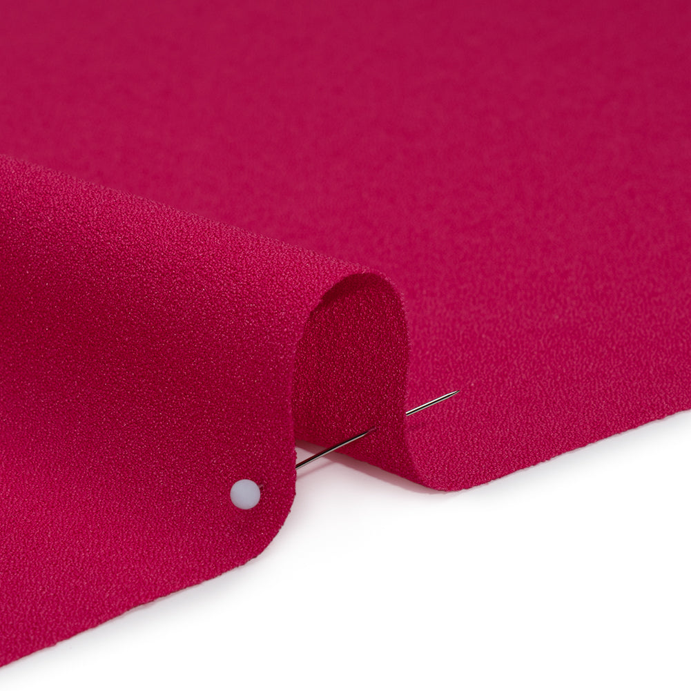 Stretch Polyester Crepe - Deep Pink - Designer Deadstock - Full - Image 4 of 5