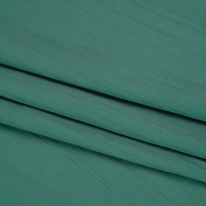 Crinkled Lightweight Polyester Satin - Sea Glass Green - Designer Deadstock Detail
