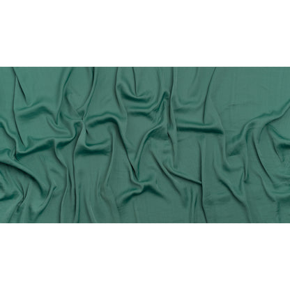 Crinkled Lightweight Polyester Satin - Sea Glass Green - Designer Deadstock