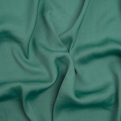 Crinkled Lightweight Polyester Satin - Sea Glass Green - Designer Deadstock Drape