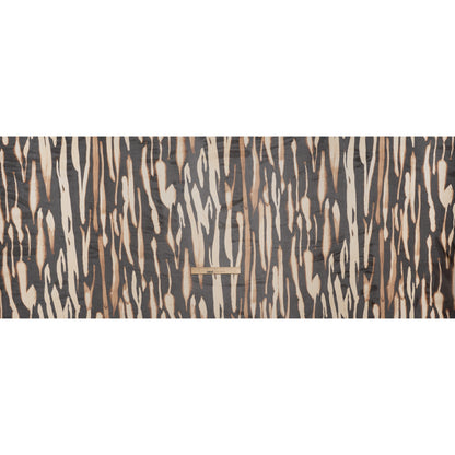 Polyester Stretch Mesh Print - Brown and Beige Painter Animal Stripes - Designer Deadstock