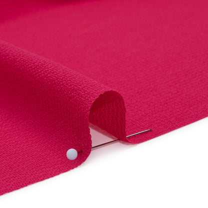 Stretch Polyester Crepe - Hot Pink - Designer Deadstock