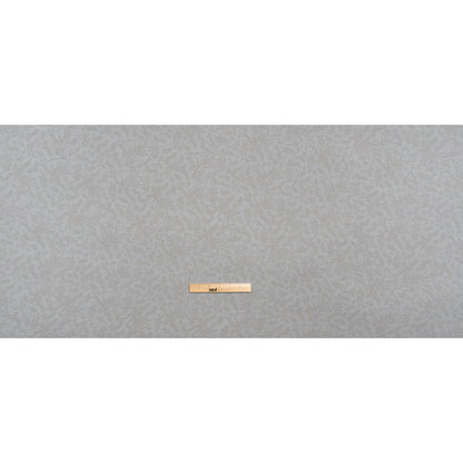 Polyester Chiffon Print - Light Beige and White Delicate Floral Silhouettes - Designer Deadstock