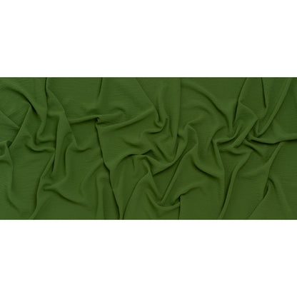 Crinkled Polyester Crepe - Kale Green - Designer Deadstock