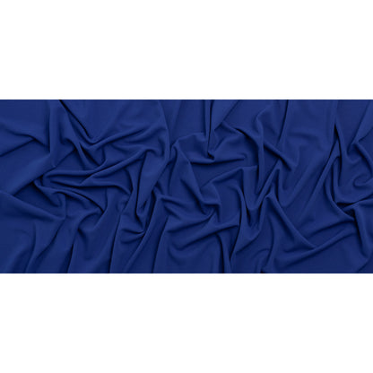 Stretch Polyester Crepe Double Knit - Cobalt Blue - Designer Deadstock