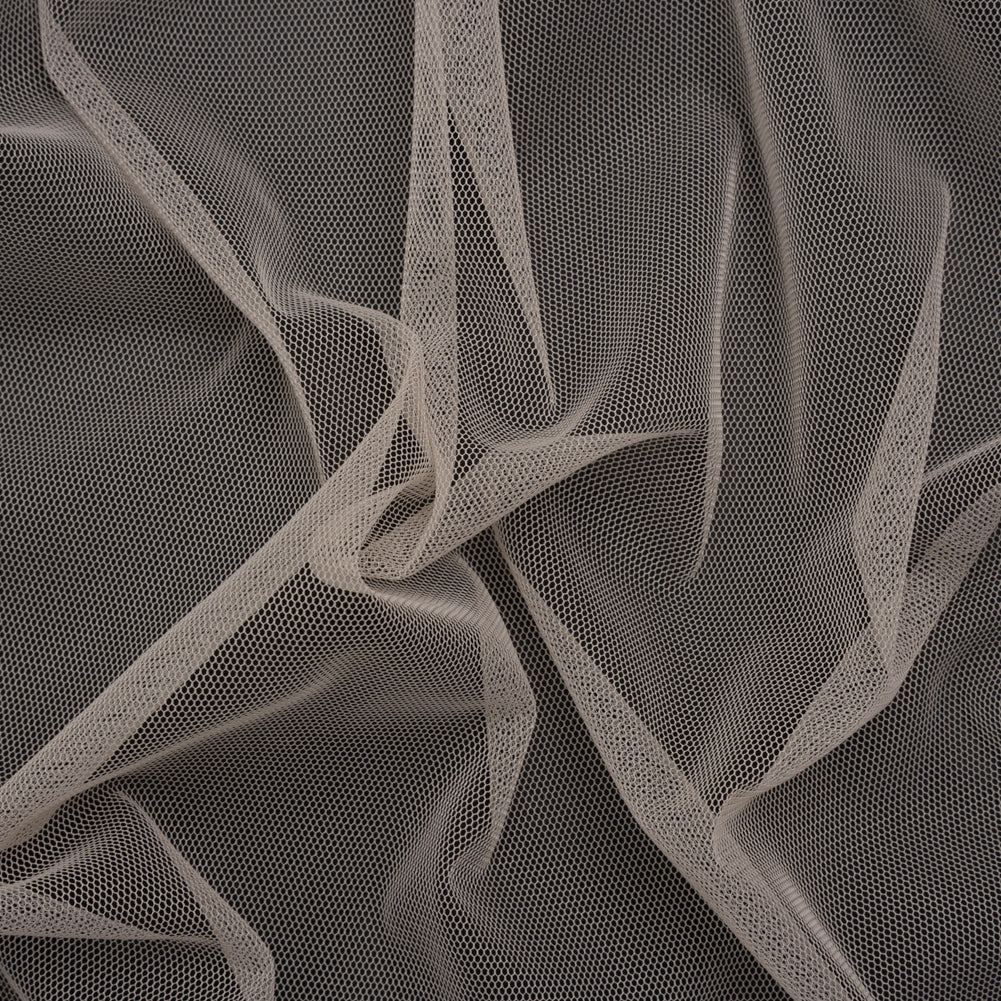 Polyester Mesh - Beige - Designer Deadstock