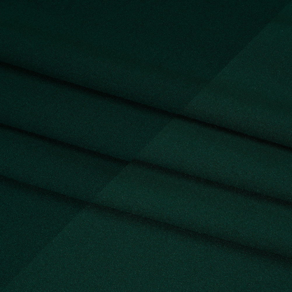 Stretch Polyester Crepe Double Knit - Emerald Green - Designer Deadstock